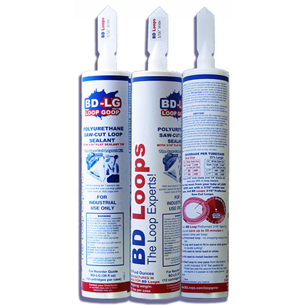 ELSEMA LOOP GOOP WITH FLAT 18MM SEALANT TIP SEALANT FOR SAW CUT LOOPS POLYURETHANE WHITE