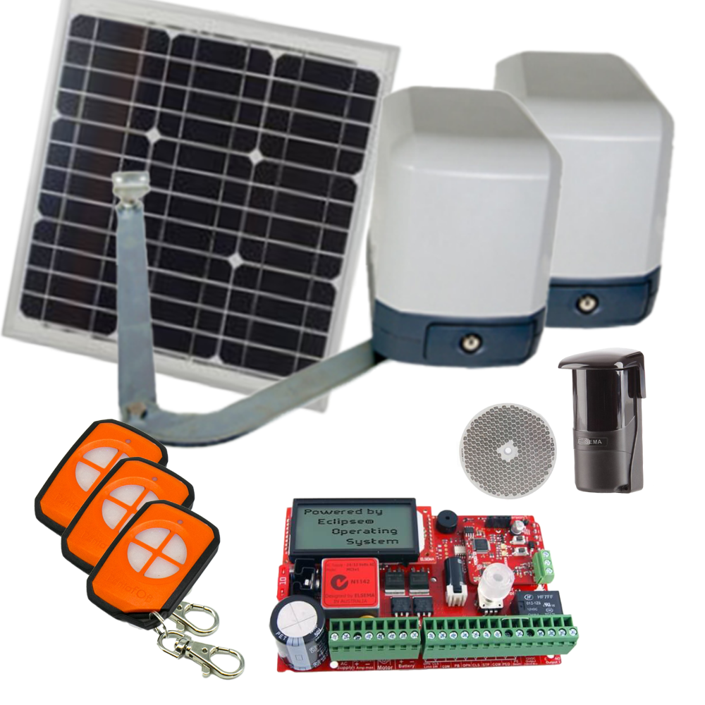 Elsema iS270DSolar Dual Swing Gate with Solar Kit