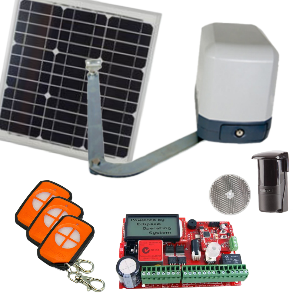 Elsema iS270Solar Single Swing Gate with Solar Kit