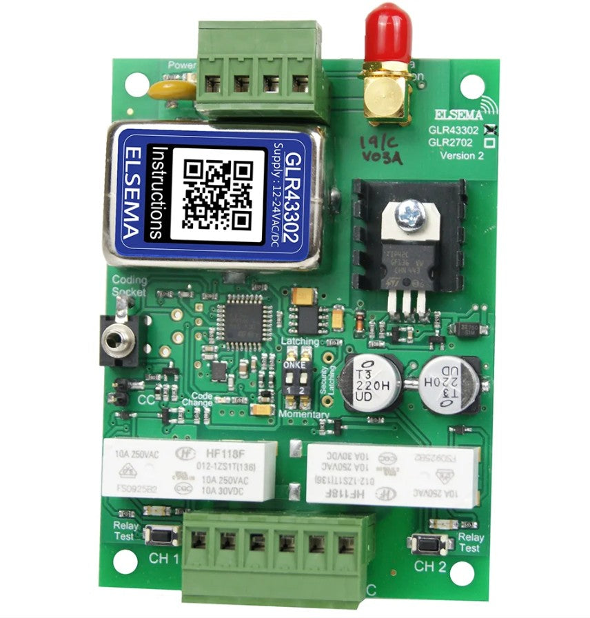 Elsema Gigalink 433.92Mhz 2 Ch Receiver GLR43302