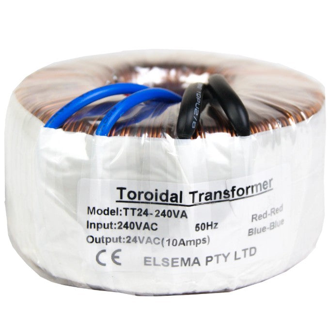 ELSEMA TT24-240  Toroidal Transformer, 240VAC/24VAC, 10.0Amps, 240VA