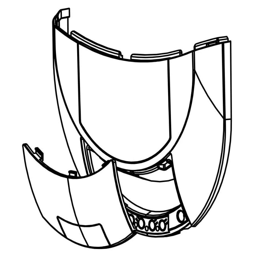 Merlin Front Lower Housing Assembly QuietDrive Pro (MR655EVO)