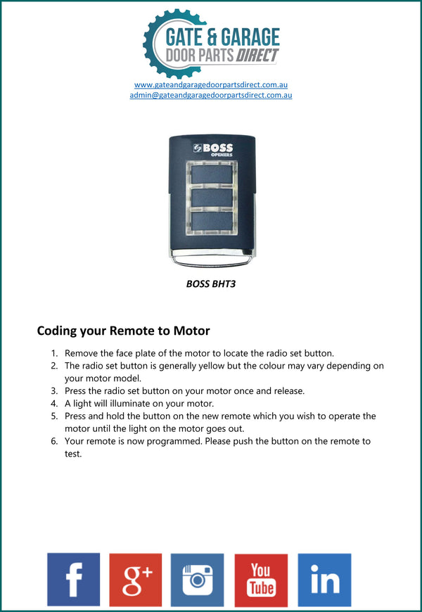 Control Remoto Inalámbrico Para Puerta De Garaje De 433 MHz, 3 Unidades Duplicador Portatil Alcance De Hasta 50 M Clonacion De 4 Botones 96640961