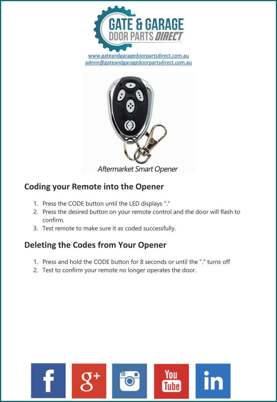 Smart Opener Coding Instruction